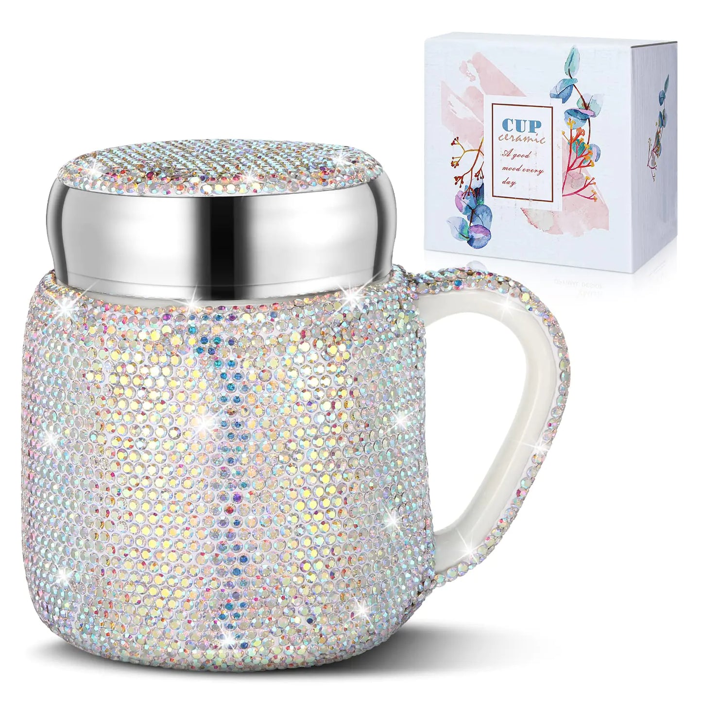 ShimmerMug Ceramic Bling Coffee Cup for Office