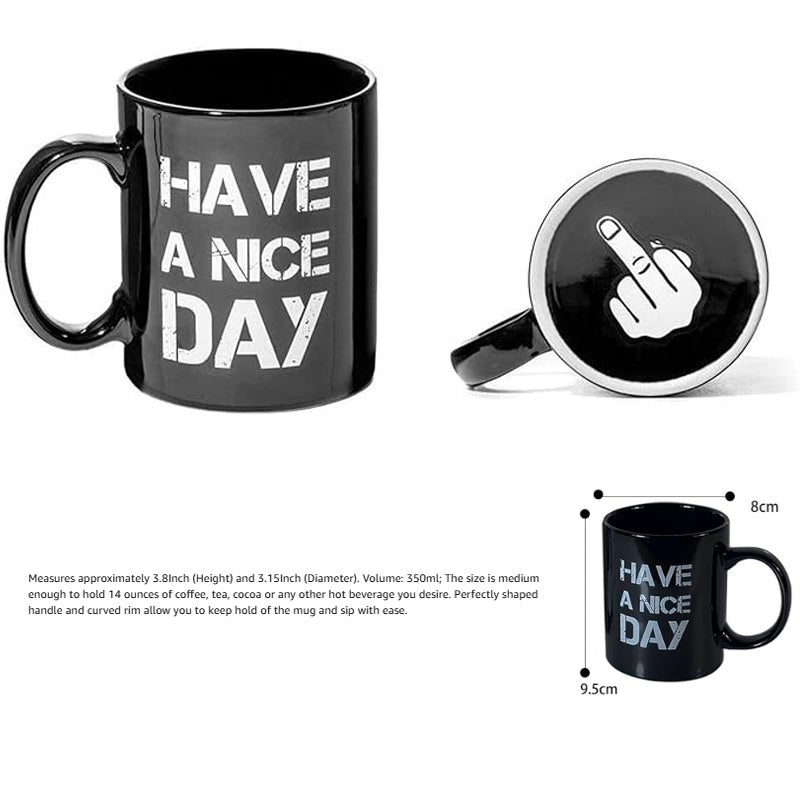 Funny Gag Coffee Mug – 3D Surprise Design Ceramic Cup 325ml
